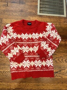 HEIMISH- Red and White Sweater- Medium